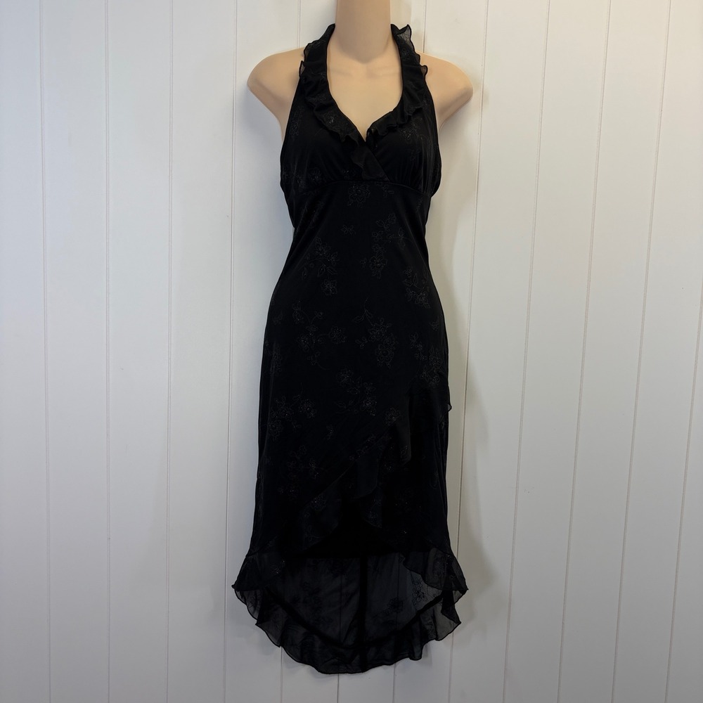Rampage Y2K Whimsigoth Babydoll High Low Halter Dress Womens Small Fairy Grunge